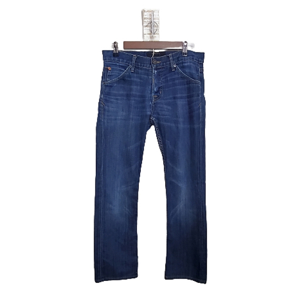 Hudson Button Fly Straight Leg Jeans